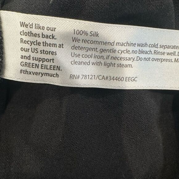 Eileen fisher silk pull on pants black - Picture 6 of 6